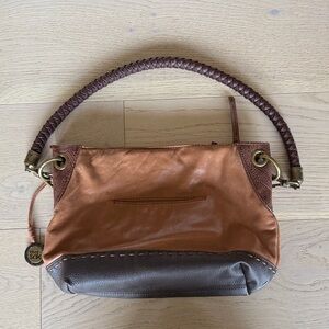 Two-Tone Leather Shoulder Bag